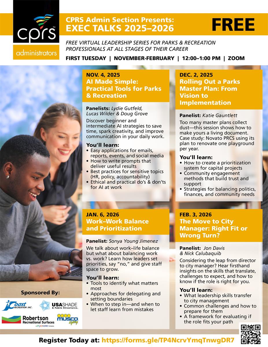 Exec Talks 2025-2026 Program Flyer